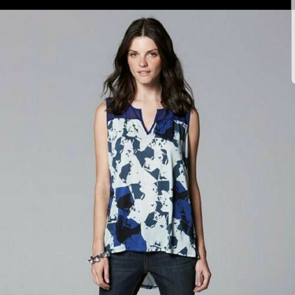Simply Vera by Vera Wang Pintuck tank sz XS
